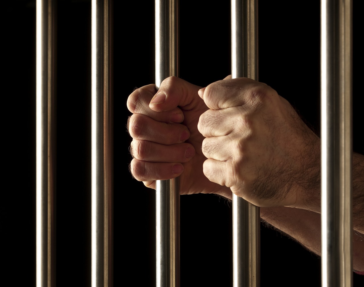 Hand holding bars